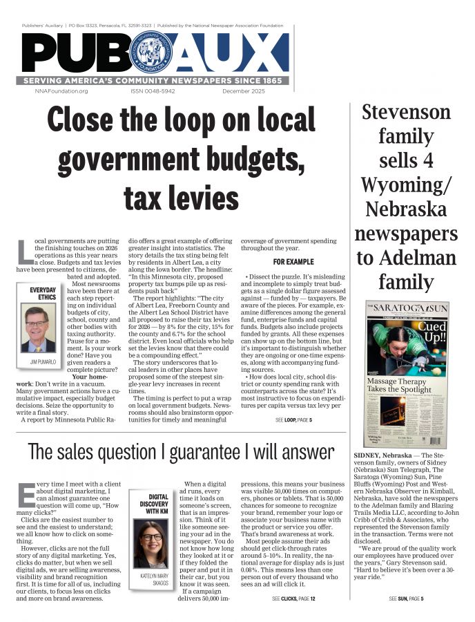 Current issue of Publishers' Auxiliary