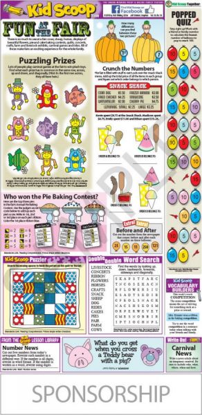 Sponsors for this Kid Scoop page include all the retailers who participate in your local fair. Use Kid Scoop to connect them to families in your special Fair section.